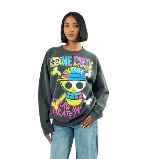 One Piece King Of The Pirates Adult Unisex Potassium Washed Crew Neck Long Sleeve Sweatshirt image {4}