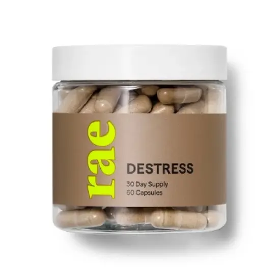 Rae Destress Dietary Supplement Vegan Capsules for Stress Relief - 60ct image {2}
