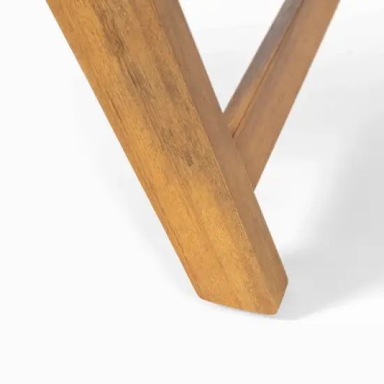 Christopher Knight Home Sedona Outdoor Acacia Wood Loveseat with Cushions image {8}