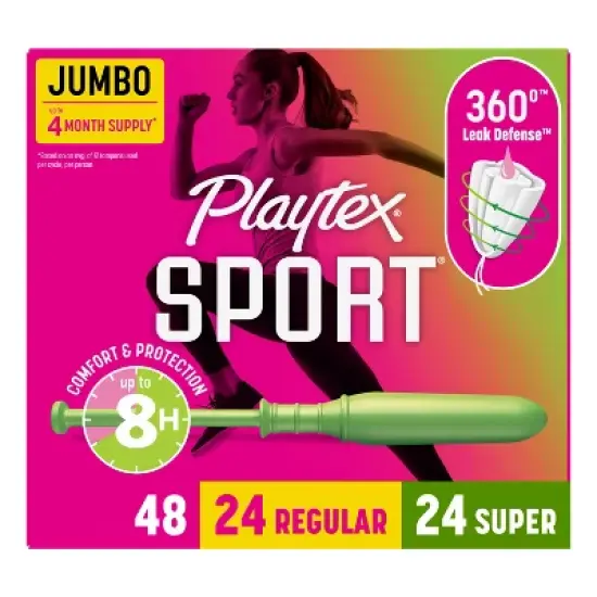 Playtex Sports Plastic Unscented Multipack Tampons image {14}