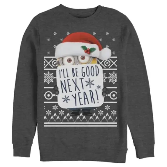 Men's Despicable Me Christmas Good Minion Sweatshirt image {4}