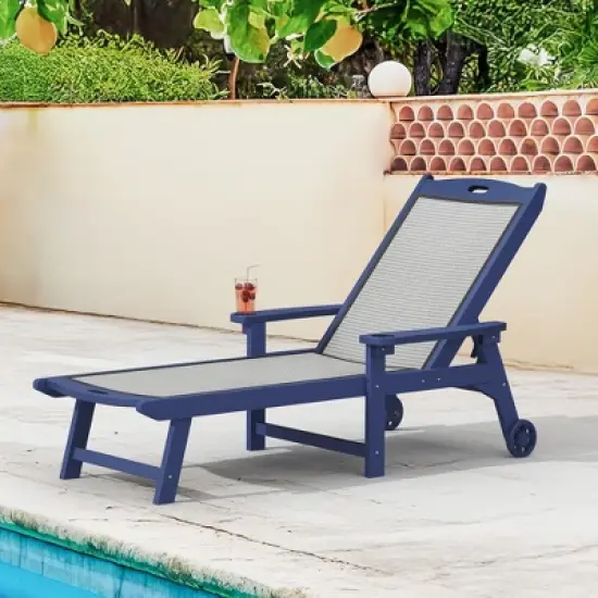 Arceso Chaise Lounge Chair Outdoor, HDPS and HDPE Wicker Material, Patio Lounge Chair with Adjustable Backrest, Resin Pool Lounge Chairs with Wheels. image {15}