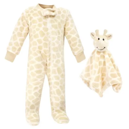 Hudson Baby Infant Boy Flannel Plush Sleep and Play and Security Toy, Giraffe image {3}