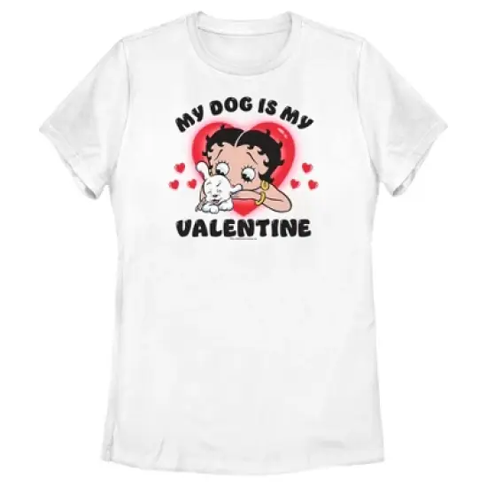 Women's Betty Boop My Dog Is My Valentine T-Shirt image {3}