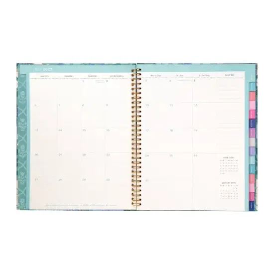 greenroom 2025-2026 Weekly/Monthly Planner 8.5"x10.75" Hardcover Garden Floral Sage image {2}