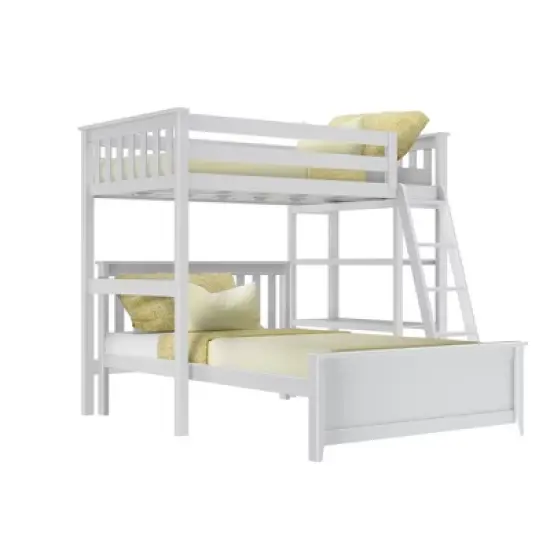 Max & Lily L-Shaped Twin over Full Bunk Bed with Bookcase image {7}