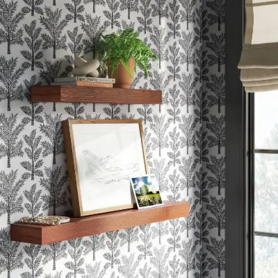 24" Floating Wood Shelf - Threshold&trade; image {1}