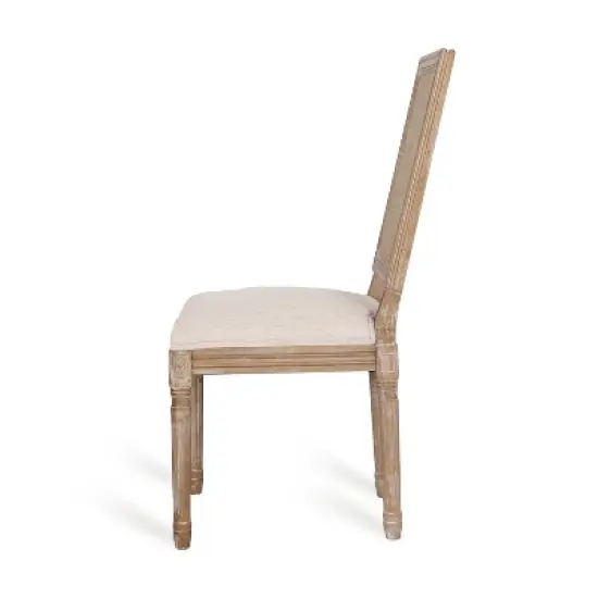 Christopher Knight Home  Brownell French Country Wood and Cane Upholstered Dining Chairs (Set of 6) image {3}