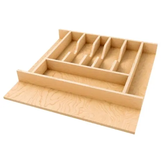 Rev-A-Shelf Natural Maple Right Size Utensil Insert Home Storage Kitchen Organizer 7 Compartment Drawer Accessory image {9}