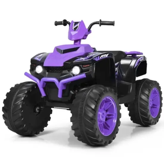 Costway 12V Kids 4-Wheeler ATV Quad Ride On Car w/ LED Lights Music  USB image {15}