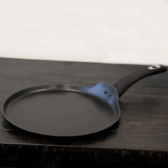 Oster Allston 11 in. Round Pancake Tawa Pan in Black image {1}