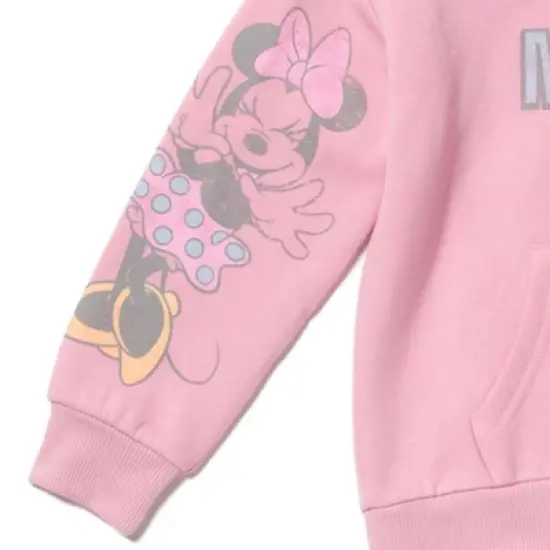 Disney Minnie Mouse Girls Fleece Pullover Hoodie and Pants Outfit Set Toddler  image {5}