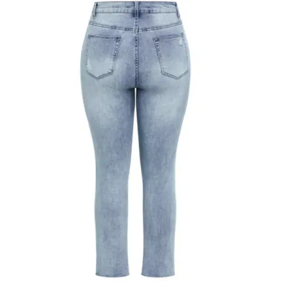 Women's Plus Size Harley Desire Rip Jean - Light Wash | CITY CHIC image {4}