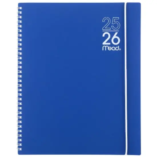 Mead 0.55"x9.01" Large 2025-2026 Monthly Color Pop Royal Blue Planner image {8}