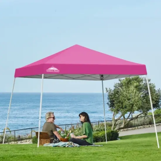 EAGLE PEAK Slant Leg Pop-up Canopy Tent Easy One Person Setup Instant Outdoor Beach Canopy Folding Portable Sports Shelter image {36}