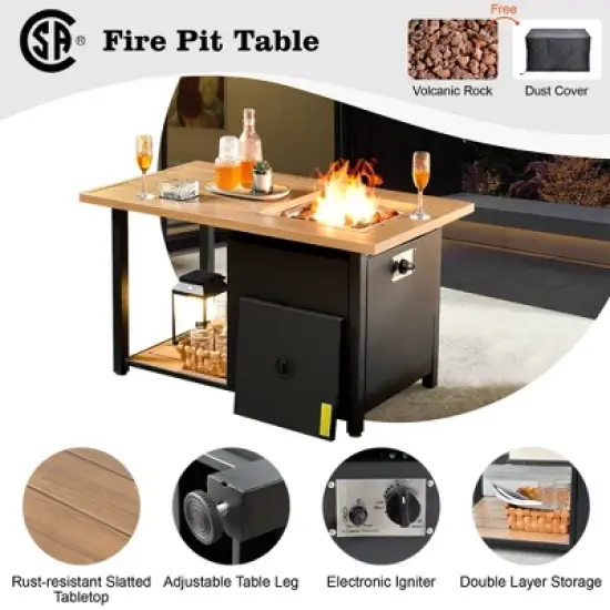 Ovios Venice 8pc Wicker Outdoor Patio Furniture Set Conversation Sofa with a Storage Fire Pit and Cushions image {4}