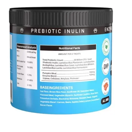 DynoPet Digestive Probiotic Chews Supplement for Dogs - Bacon Flavor - 80 Soft Chews image {1}