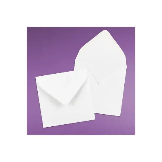 JAM Paper 3.125 x 3.125 Mini Square Envelopes White Bulk 250/Box (201229H) image {3}