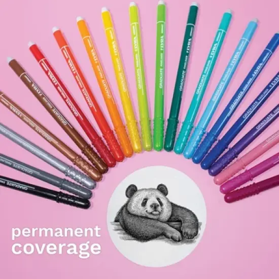 Lyra&reg; Graduate Fineliner Marker Set Tin, Assorted Colors, 20 Pieces image {2}