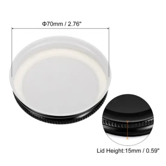Unique Bargains Leak Proof Regular Mouth Tin Plate Mason Jar Lids 30 Pcs image {1}