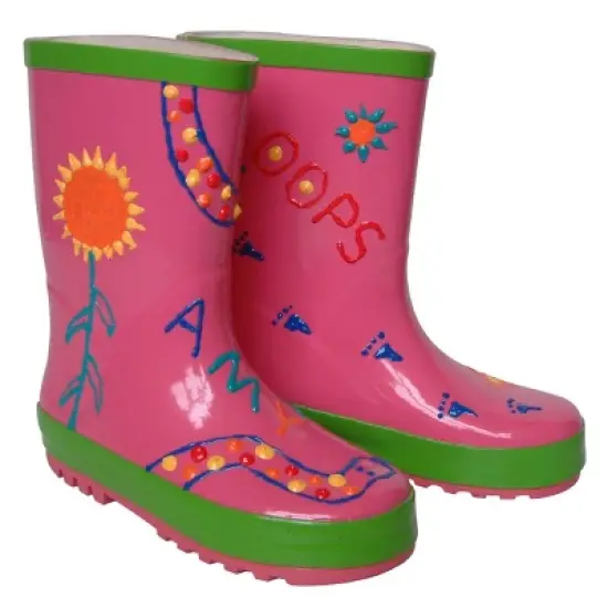 DIY Paint-Your-Own Kids Rain Boots &ndash; Fun & Customizable Rubber Boots with Paint Pens image {3}