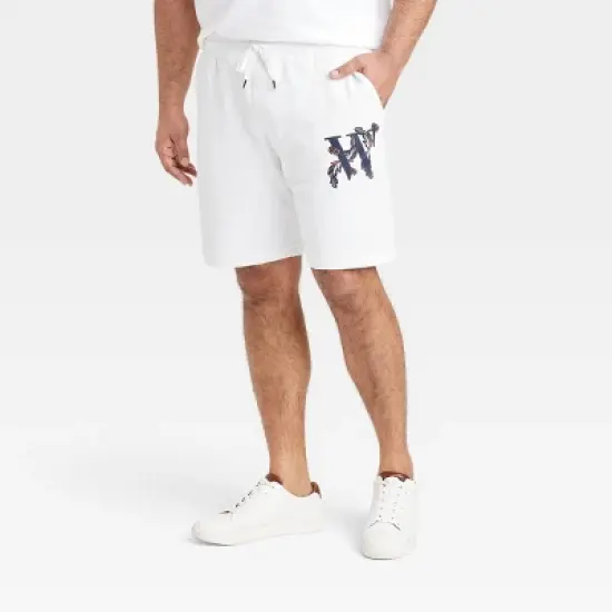 Houston White Adult Logo Mid-Rise French Terry Pull-On Shorts - White image {4}