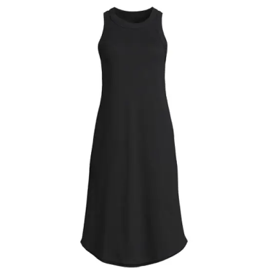 Lands' End Women's Cotton Rib Sleeveless Midi Tank Dress image {6}