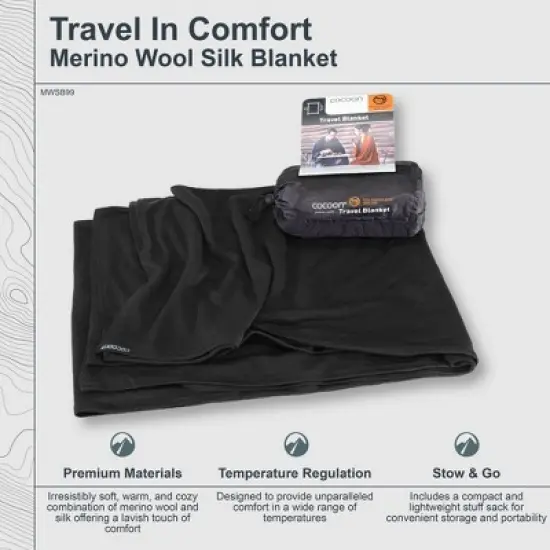 COCOON - Premium - Travel Blanket -  Merino Wool / Silk image {1}