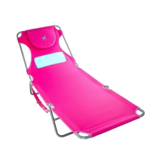 Ostrich Comfort Lounger Poolside Chair w/3 Adjustable Chair Positions & Chaise Sunbathing Beach Chair w/4 Adjustable Chair Positions, Pink image {5}