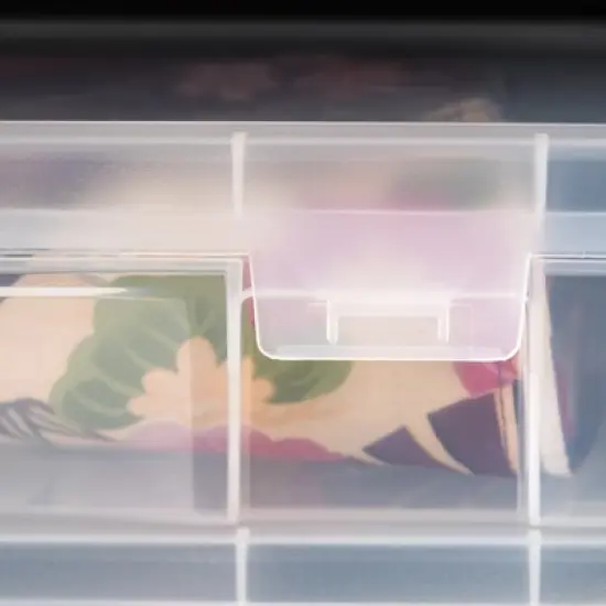 IRIS USA Plastic Small Storage Containers with Latching Lid for Pencil Box, Lego, Crayon, Stackable image {5}