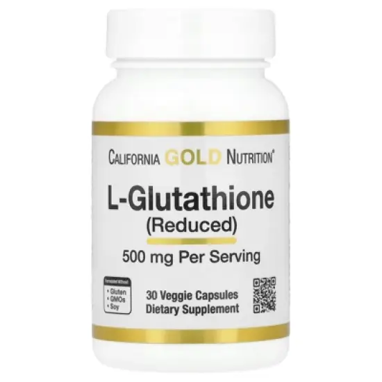 California Gold Nutrition L-Glutathione (Reduced), 500 mg, 30 Veggie Capsules image {5}