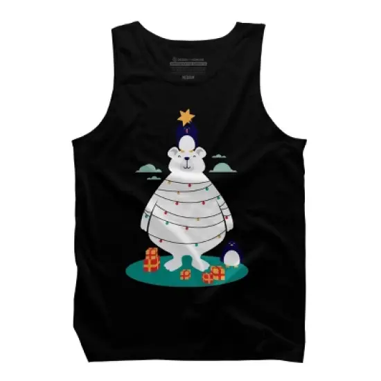 Men's Design By Humans Christmas in Arctic By StevenToang Tank Top image {4}