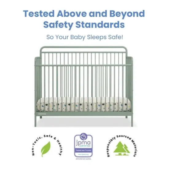 Delta Children Hayden 5-in-1 Convertible Metal Crib image {5}