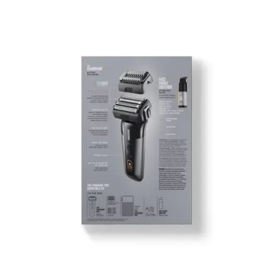 Manscaped The Chairman Pro Essentials Kit, Electric Foil Face Shaver and SkinSafe Stubble Trimmer with Soothing Aftershave Serum image {9}