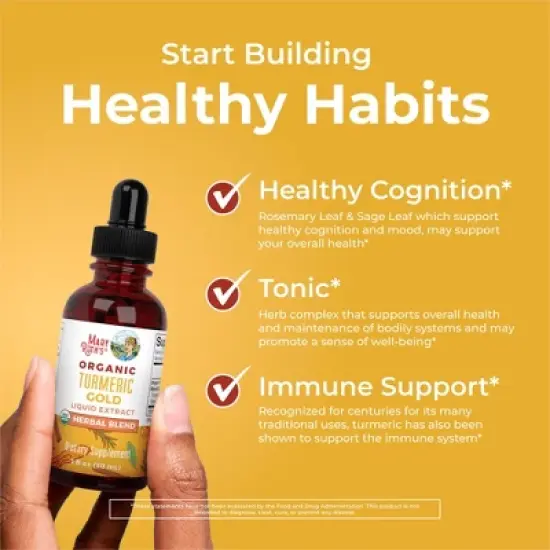 MaryRuth's Turmeric Gold Drops, Org, 1 oz image {4}