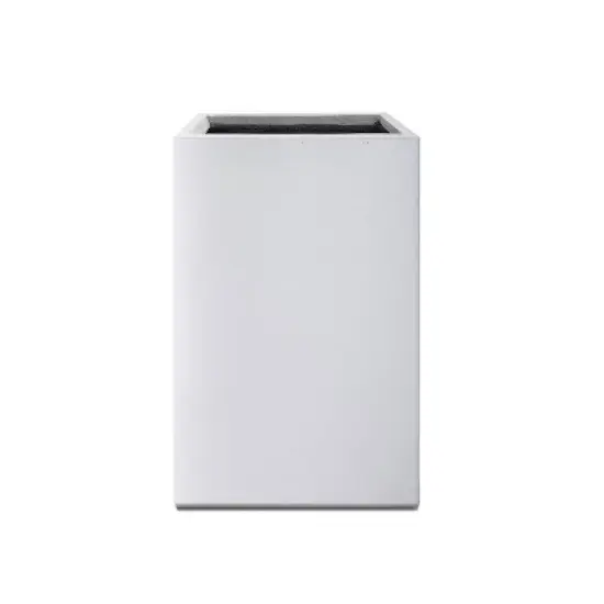 Rosemead Home & Garden Square Concrete Outdoor Planter Pot Chalk White 9"x9"x20" image {4}