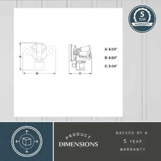 VAXCEL Motion Sensor Dusk to Dawn Outdoor Security Flood Light - 2 Adjustable Light Heads - 4 Modes image {6}