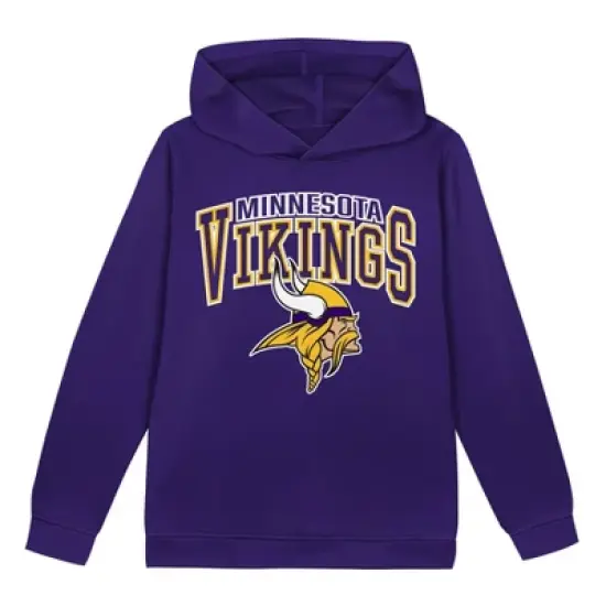 NFL Minnesota Vikings Toddler Boys' Poly Fleece Hooded Sweatshirt image {1}
