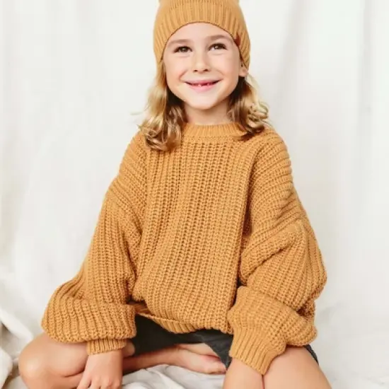 Goumikids Toddler Organic Cotton Chunky Knit Sweater image {4}