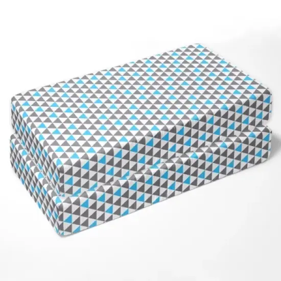 Bacati - Woodlands Forest Animals Aqua/Navy/Grey 10 pc Crib Bedding Set with 2 Crib Fitted Sheets image {7}