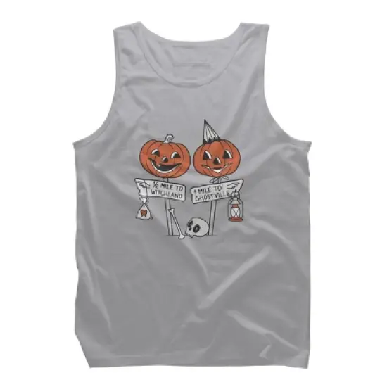 Men's Design By Humans Halloween Pathways By runcatrun Tank Top image {6}