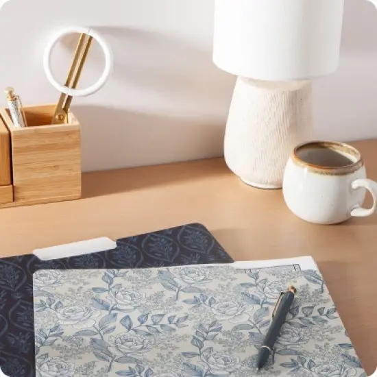 U Brands 12ct File Folders Ornate Florals image {1}