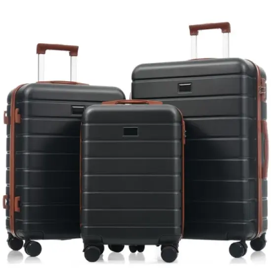 KTMBDW 3-Piece Set (20", 24", 28"), Hardshell Suitcases With Wheels, With Scratch-Resistant Surface, Four Multi-directional Wheels image {7}