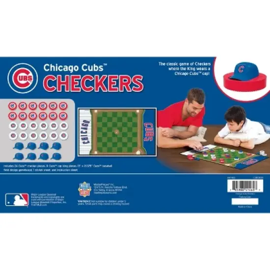 MasterPieces Officially licensed MLB Chicago Cubs Checkers Board Game for Families and Kids ages 6 and Up image {3}