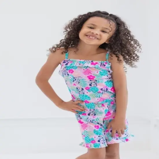 Disney Minnie Mouse Girls Sleeveless Romper Little Kid image {1}