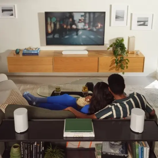 Sonos Era 100 Voice-Controlled Wireless Bluetooth Smart Speaker with Split Combo Cable Adapter with Ethernet and 3.5 mm Jack (Black) image {11}