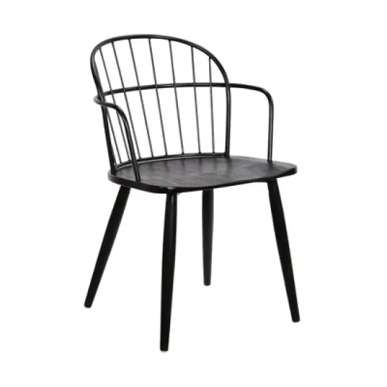 Bradley Steel Framed Side Chair - Armen Living image {7}