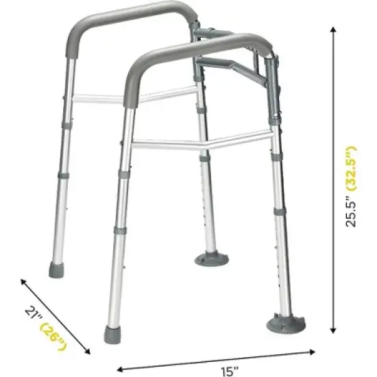 Toilet Safety Rail - Adjustable Detachable Toilet Safety Frame with Handles Stand Alone for Elderly, Handicapped - Fits Most Toilets MedicalKingUsa image {3}