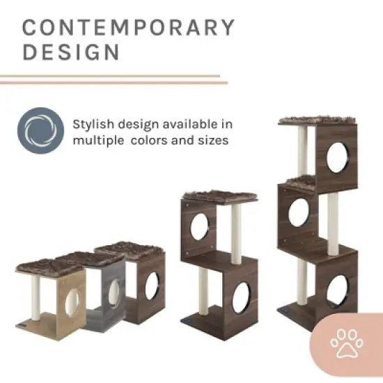 Sam's Pets Sheree 17"  Cat Tree In Gray Brown image {7}