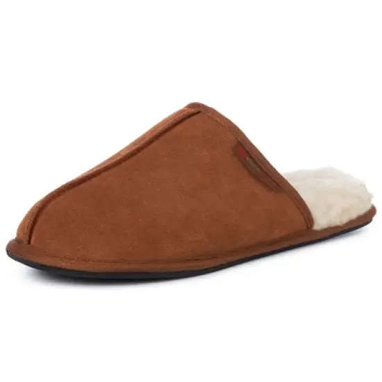 Alpine Swiss Halden Mens Genuine Suede Memory Foam Scuff Slippers image {6}
